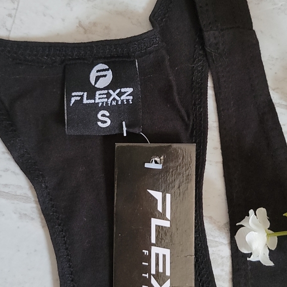 Size matters work out racerback tank. Small. Black - Picture 2 of 4